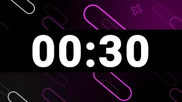 30 Second Timer with Relaxing Upbeat Music and Alarm, Countdown Clock for Stress Relief
