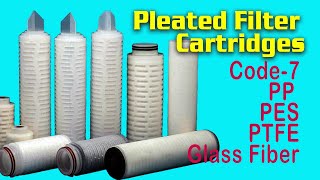 Pleated filter cartridge code 7 SOE in PP PES Hydrophobic PTFE High flow glass fiber in India