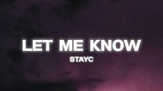 STAYC - Let Me Know (ENGLISH LYRICS)