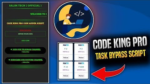 Code King Pro App Coin Adder Script | Code King Pro App Task Bypass Script | Code King Pro App