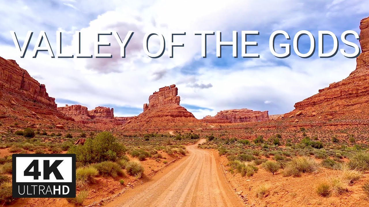 Valley of the Gods, Utah Scenic Drive -  West to East - 4K Driving Adventure