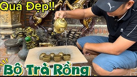 Bộ trà bằng đồng _ Cặp Ngựa Đồng To _ Trống đồng xưa #đồcổcầnthơ #đồcổ 