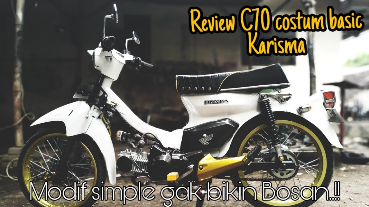 Review Modifikasi Honda C70 Basic Honda Karisma Cat Ulang Body Motor C70 Yang Kusam Lecet Part 2 YouTube