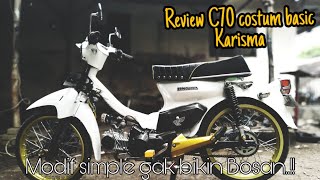 Review Modifikasi Honda C70 Basic Honda Karisma Cat Ulang Body Motor C70 Yang Kusam & Lecet Part 2