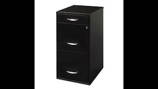 Filing Cabinet 18w 3drawer Organizer File Black