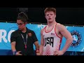 Aeoden Sinclair's showdown with U20 Asian champ Abolfazl Shamsipour of Iran at U20 Worlds!