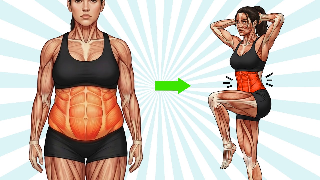 🔥8 интенсивных упражнений для укрепления мышц кора стоя, которые помогут избавиться от жира в вер...