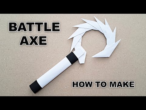 DIY - A4 KAĞITTAN SAVAŞ BALTASI NASIL YAPILIR - ( ORİGAMİ WEAPON )