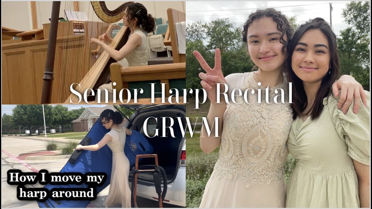 Senior Harp Recital GRWM | Moving the harp around