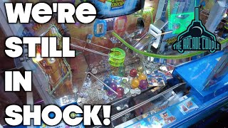 UNBELIEVABLE Jackpot On The Marvel Avengers Coin Pusher!