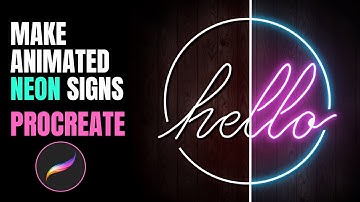 How To Draw Animated Neon Signs 🎬 Procreate Step By Step Tutorial For Beginners 2023