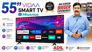 55" VIDAA Smart TV by Hisense | HDR, Voice Remote, Bluetooth & Powerful Woofers