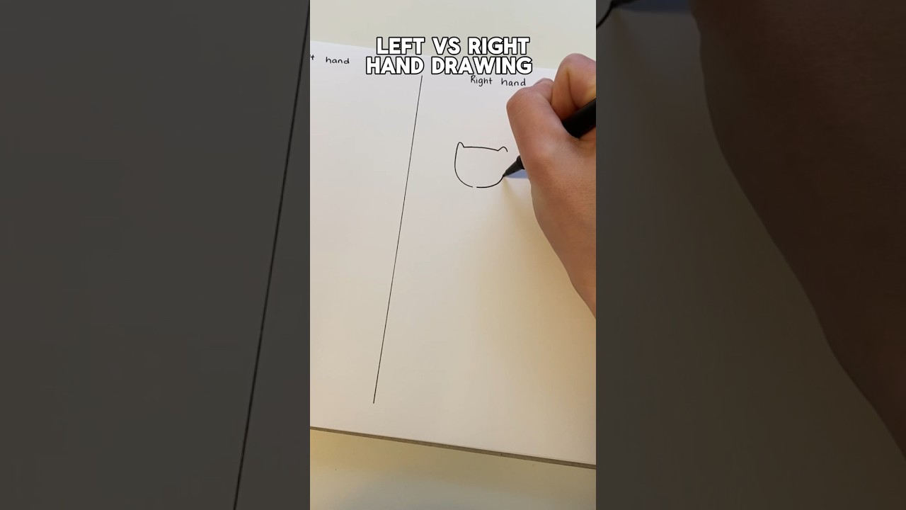 Left vs right hand drawing 👀 … #youtubeshorts #challenge #drawing - YouTube