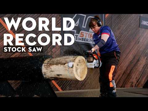 Fastest Women's Stock Saw Cut in the World - Rachel Ferrington Sets a New World Record