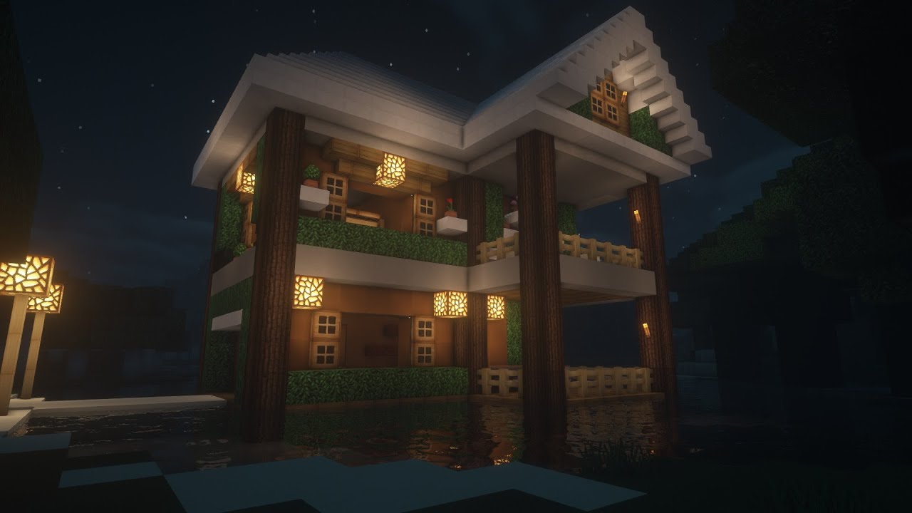 МАЙНКРАФТ МАЛЕНЬКИЙ КРАСИВЫЙ ДОМ НА РЕКЕ //|Minecraft relaxing build| Small house on the river