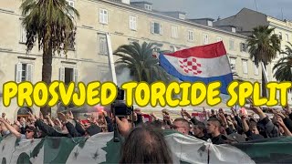 Prosvjed Torcide na Rivi zbog devet uhićenih hrvata na danima srpske kulture u Splitu