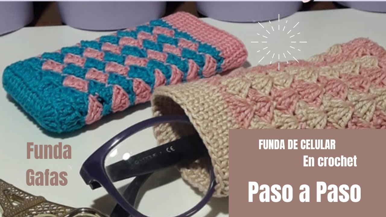 Funda de celular en crochet paso a paso#ParaLentesGafas(っ◕‿◕)