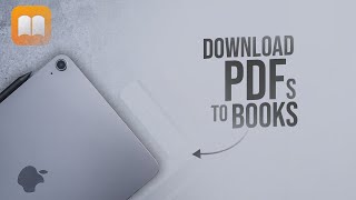 How to Add PDF to Books on iPad (tutorial)