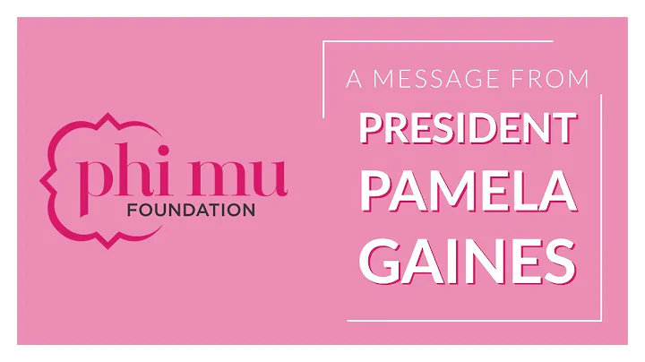 A Message From Foundation President Pamela Gaines