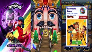 Miraculous Ladybug e Chat Noir 🐞 VS  Temple Run 2 🏜️  VS Subway Surfers 🎃 screenshot 1