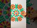 Beautiful Colorful Floral Rangoli 🌸 | Easy Rangoli Design | Shorts