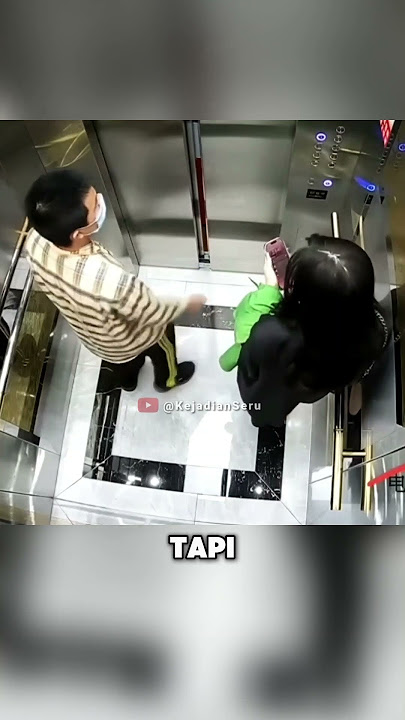 Wanita cerdas mengelabui pria dalam lift