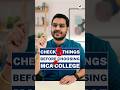 💥Best Tips For MCA College Selection! How To Choose Best MCA College? #shorts #mcacolleges #viral