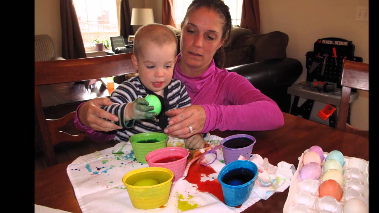 Coloring Easter Eggs - YouTube