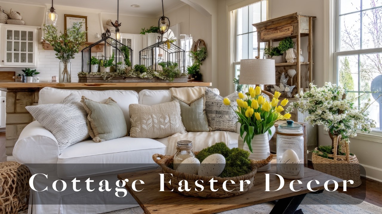 Charming Cottage Easter Decor on a Budget 🤍 | Cozy Thrifted Farmhouse Ideas