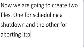 How to create a simple shutdown file