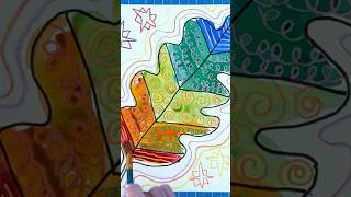 Make a Leaf Crayon Resist Watercolor Painting #artprojectsforkids