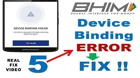 BHIM App Device Binding Failed Error Fix | Transaction declined Error Fix| BHIM APP Not Working