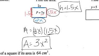 ACC Day 1 Notes & HW Area of Rectangle & Square