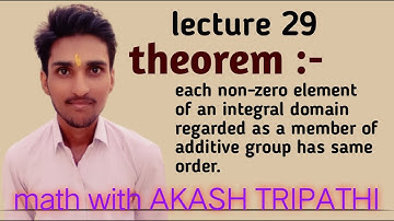 theorem on characterstic of a ring | #2 | math with akash tripathi