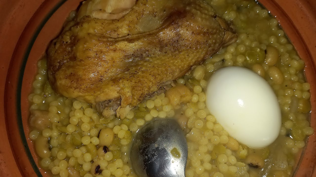 بركوكس القبائلي# مرقة بيضاء بالدجاج #