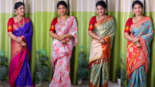 కాస్ట్ తక్కువ క్లాస్ ఎక్కువ😱1000 లోపు చీరలు🤩25 Budget Friendly Sarees With Price👌Saree Collection screenshot 3