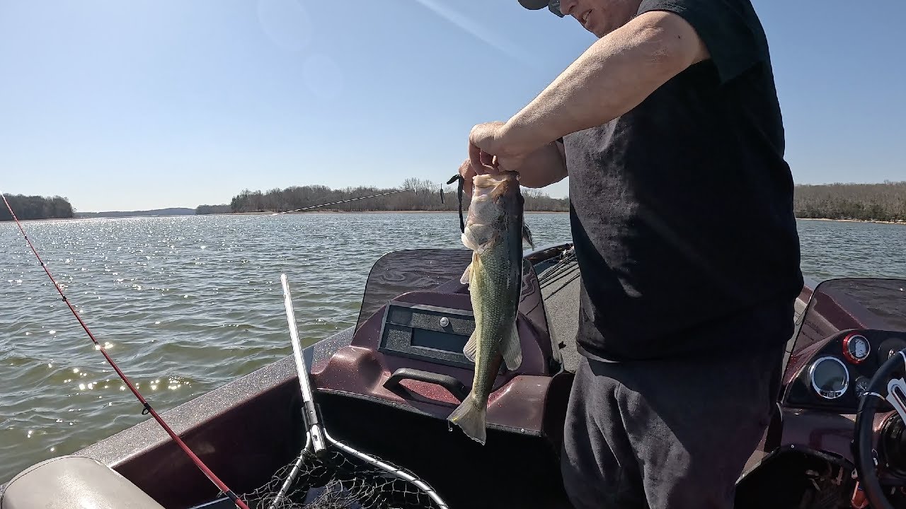 Bass fishing Percy Priest Lake 3-12-25 beautiful day on the water