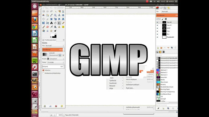 Gimp 2.8 - Glossy Metal Text With Blaze