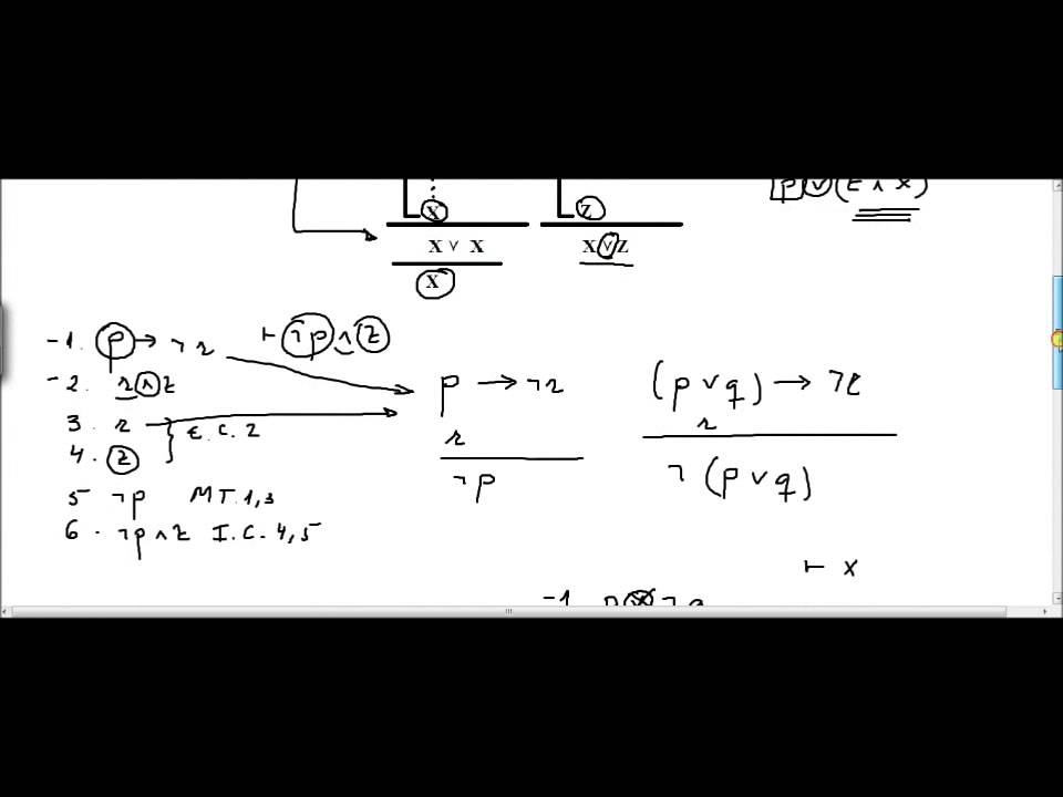 LÓGICA PROPOSICIONAL: (Deducciones 2 Parte 2) Continuación Modus Tollens y E. Disyunción.