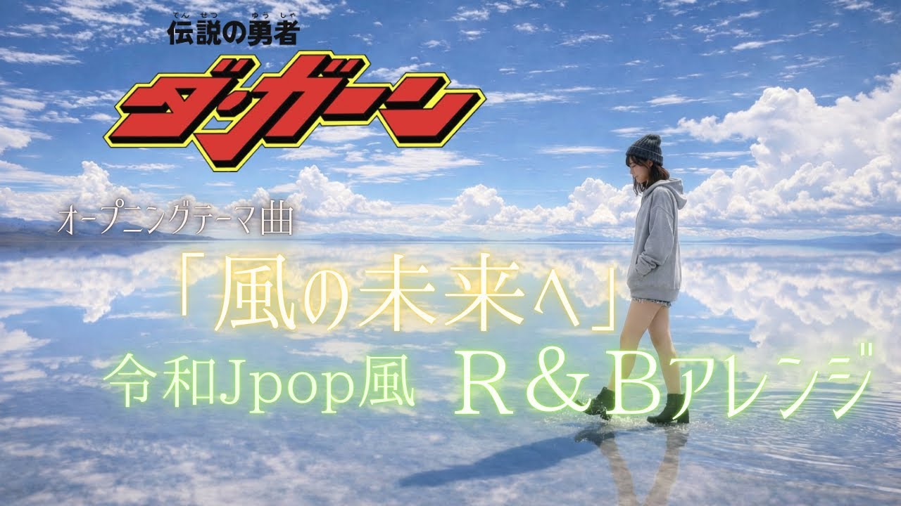 【伝説の勇者ダ・ガーン】オープニング曲「風の未来へ」令和Jpop風R＆Bアレンジ　AI remixカバー