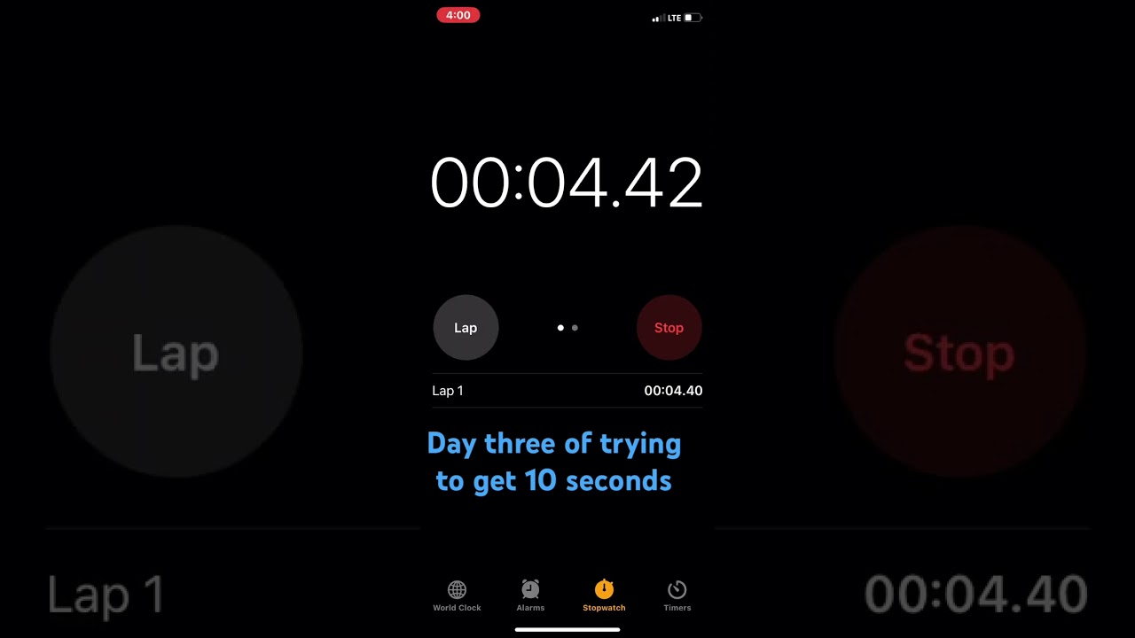 Day three of trying to get ten seconds 