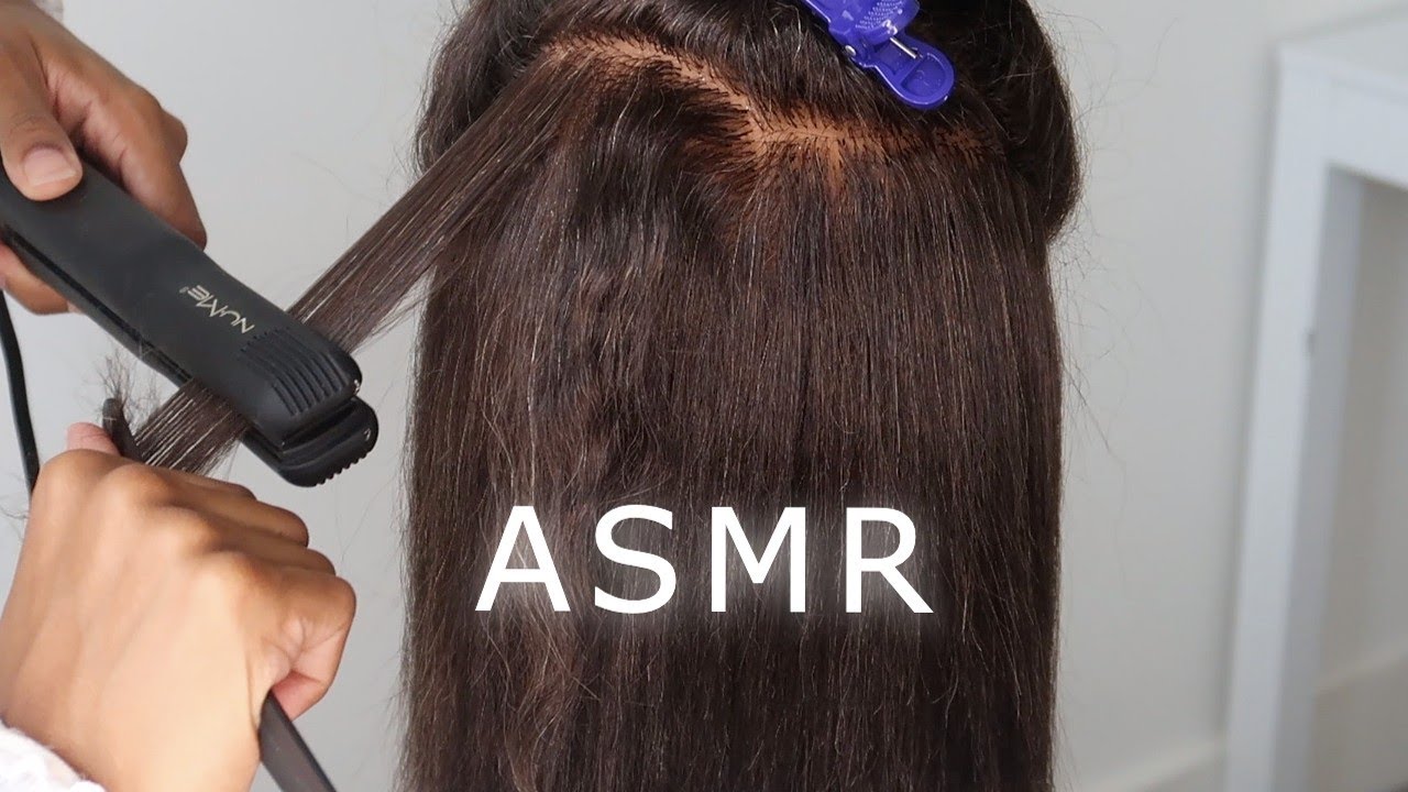 ASMR | MANNEQUIN SALON at Home | Blow Dry & Flat Iron
