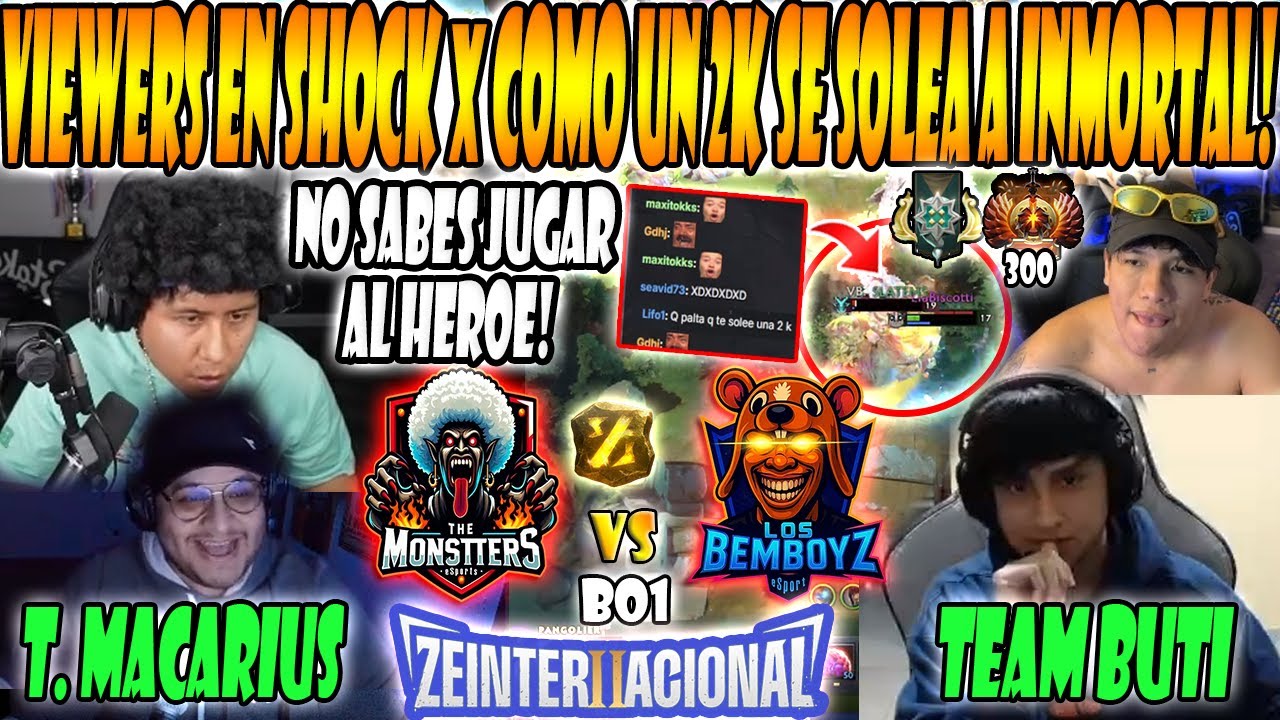 😮MACARIUS vs BUTI EL PUBLICO EN SHOCK POR COMO UN 2K SE SOLEA A UN INMORTAL-T.MACARIUS vs TEAM BUTI😂
