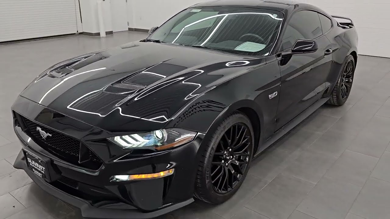 2019 FORD MUSTANG GT PERFORMANCE 6 SPEED STICK SHADOW BLACK 4K WALKAROUND 16326Z