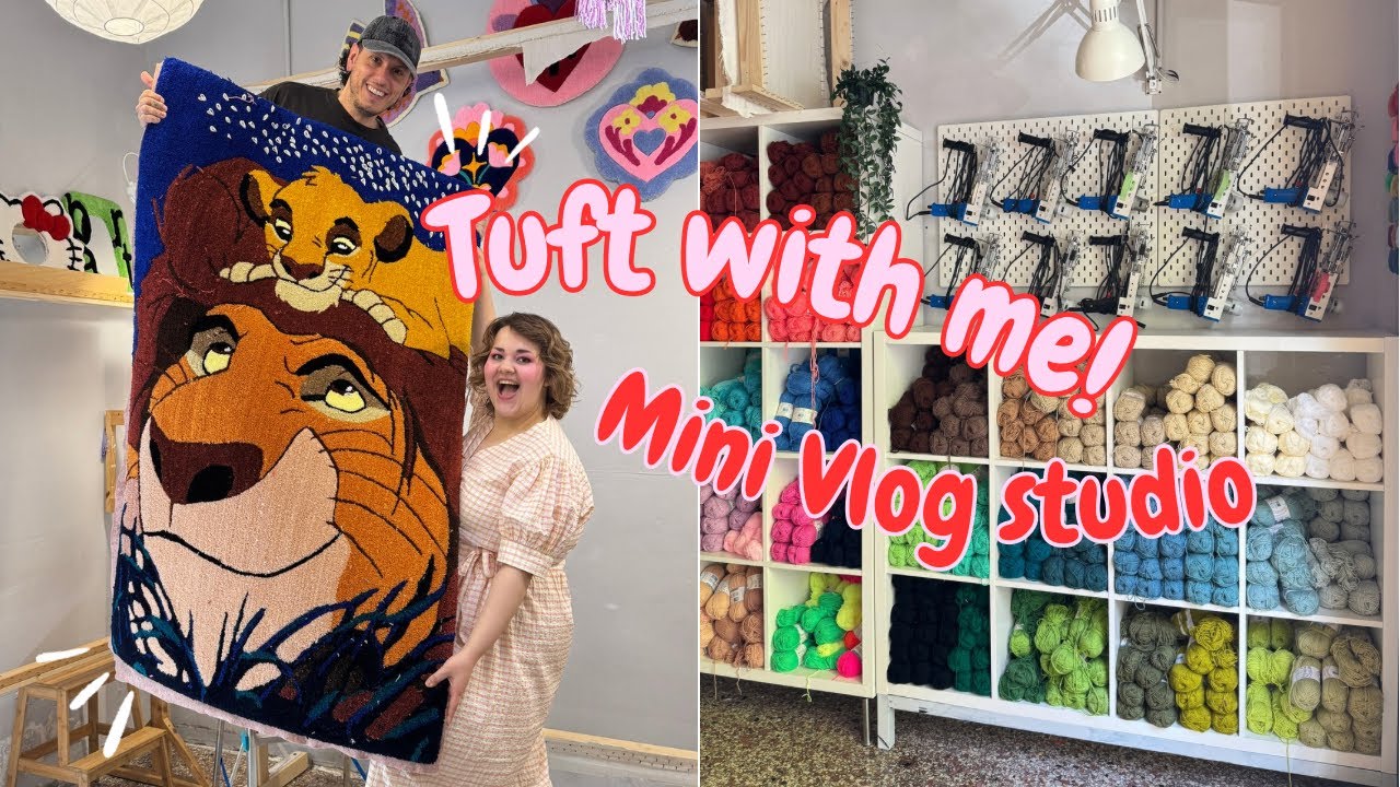 🎥Realizzo due tappeti del RE LEONE nel mio studio di Roma! (time laps + studio vlog)🦁✨