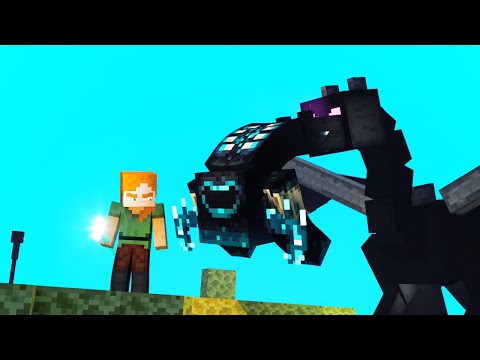 Alex VS Enderdragon and Warden / Minecraft Animation