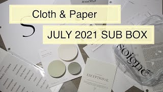Functional Planner Supplies | Cloth & Paper July '21 SUB BOX | NEW ITEMS | missmyluck91