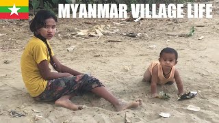 Myanmar Village Life  Travel To Dala Crossing Yangon River