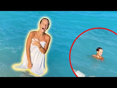 DISSOLVING BIKINI PRANK - Pranking my girlfriend with a dissolving bikini.