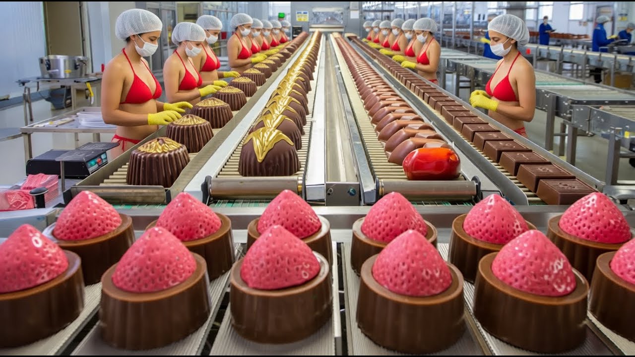 Inside a Dubai Chocolate Factory 🍫 | Viral Strawberry & Luxury Filled Chocolates